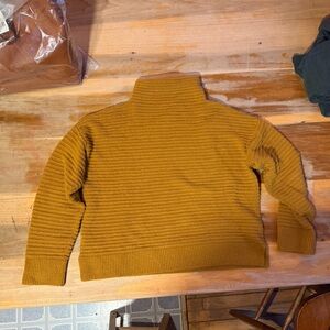 Madewell Ribbed Turtleneck Sweater in Mustard